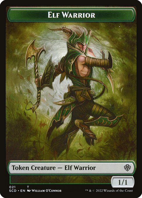 Elf Warrior from Starter Commander Deck Tokens