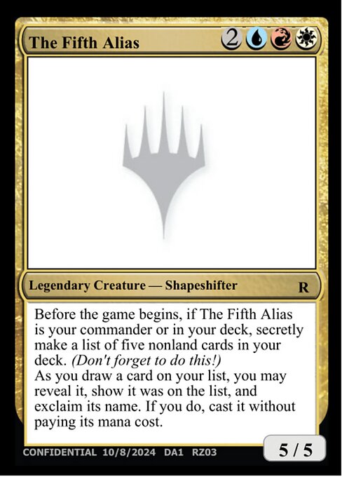 The Fifth Alias highlighted card art