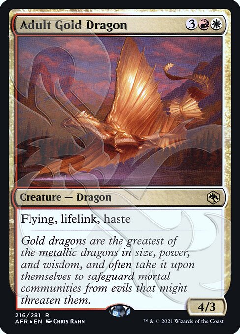 Adult Gold Dragon from Adventures in the Forgotten Realms Promos