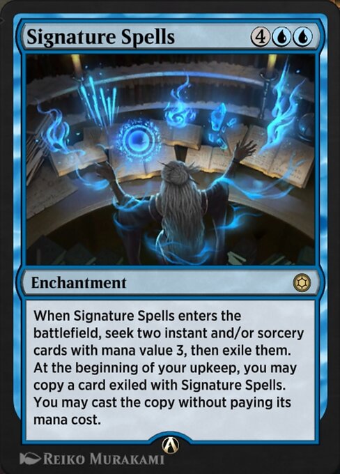 Signature Spells highlighted card art