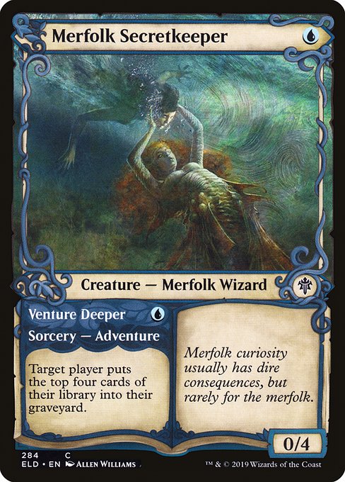 Merfolk Secretkeeper // Venture Deeper from Throne of Eldraine