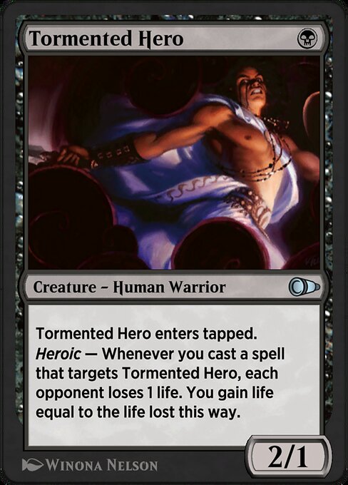 Tormented Hero highlighted card art