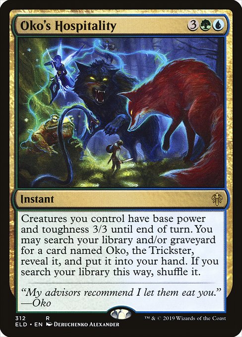 Oko's Hospitality highlighted card art