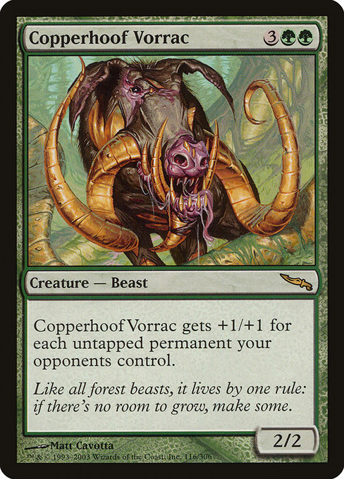 Copperhoof Vorrac highlighted card art