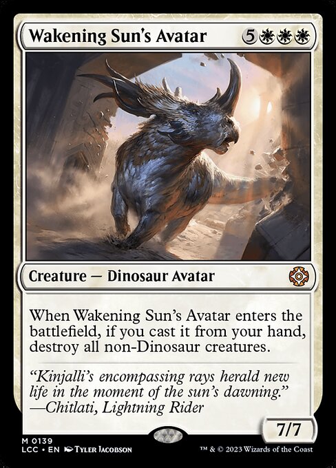 Wakening Sun's Avatar highlighted card art