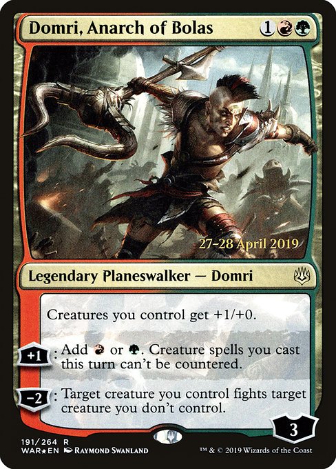Domri, Anarch of Bolas from War of the Spark Promos