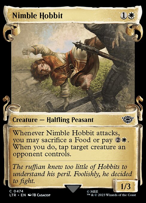 Nimble Hobbit highlighted card art