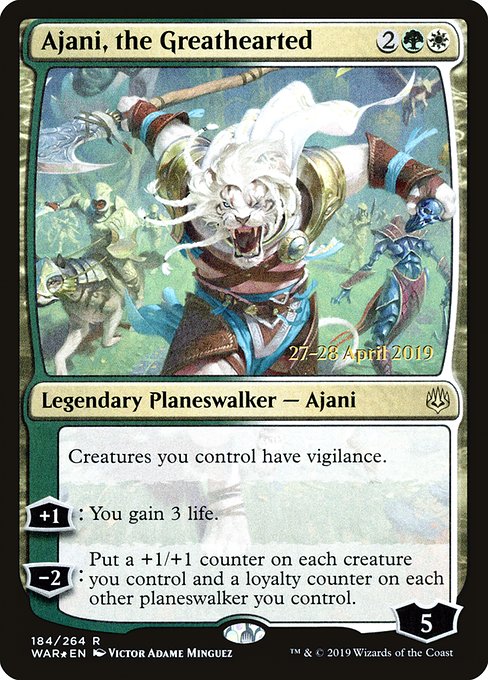 Ajani, the Greathearted from War of the Spark Promos
