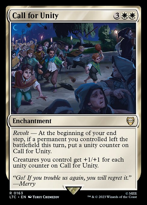 Call for Unity highlighted card art