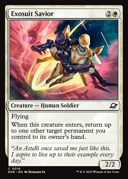 Exosuit Savior highlighted card art