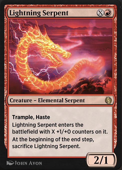 Lightning Serpent highlighted card art