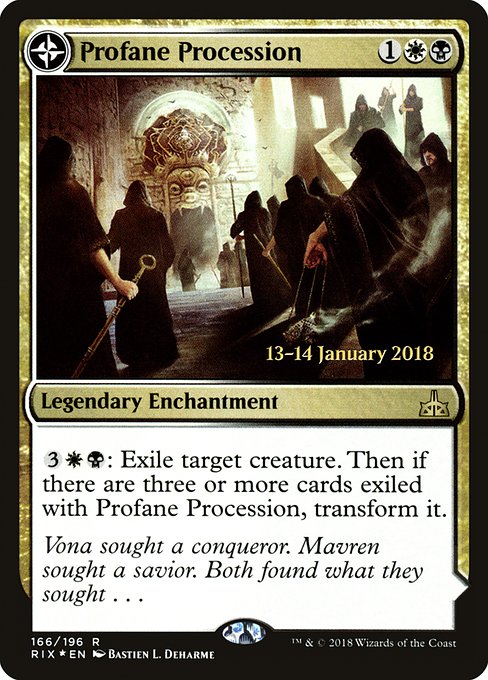 Profane Procession // Tomb of the Dusk Rose from Rivals of Ixalan Promos