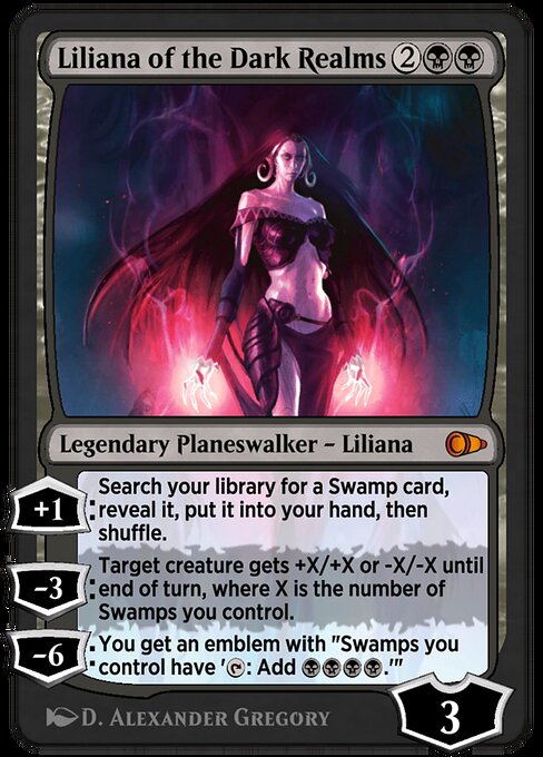 Liliana of the Dark Realms highlighted card art