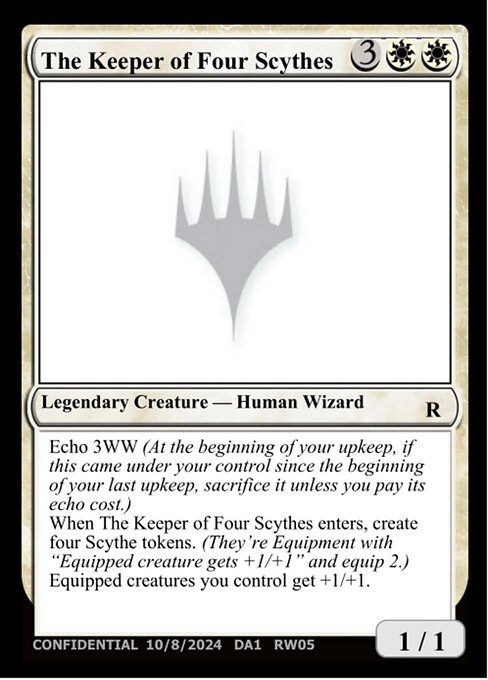 The Keeper of Four Scythes highlighted card art