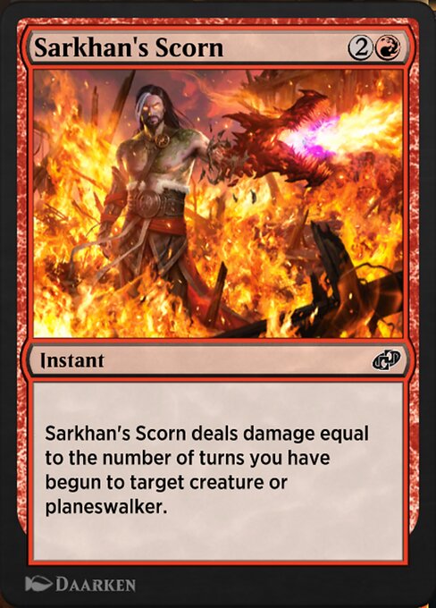 Sarkhan's Scorn highlighted card art