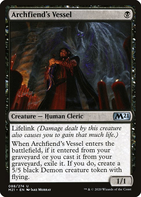 Archfiend's Vessel from Core Set 2021