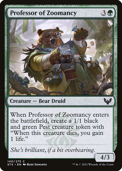 Professor of Zoomancy highlighted card art