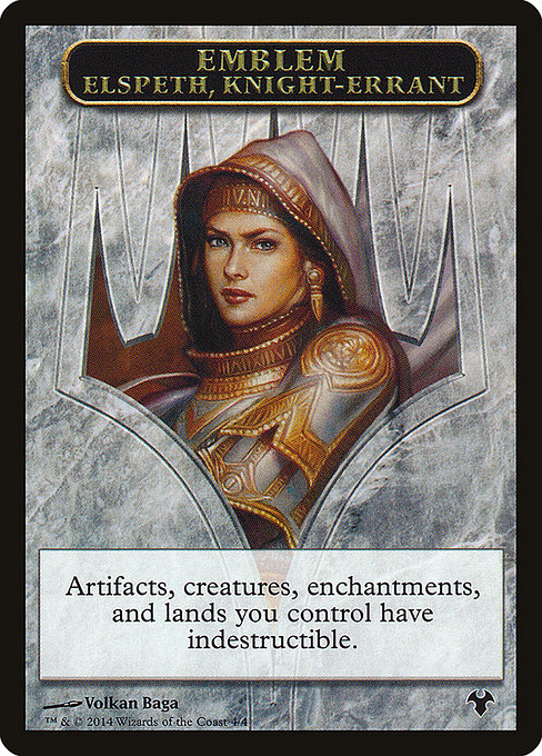 Elspeth, Knight-Errant Emblem from Modern Event Deck 2014 Tokens