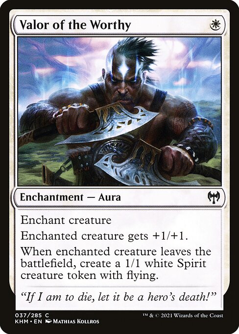 Valor of the Worthy highlighted card art