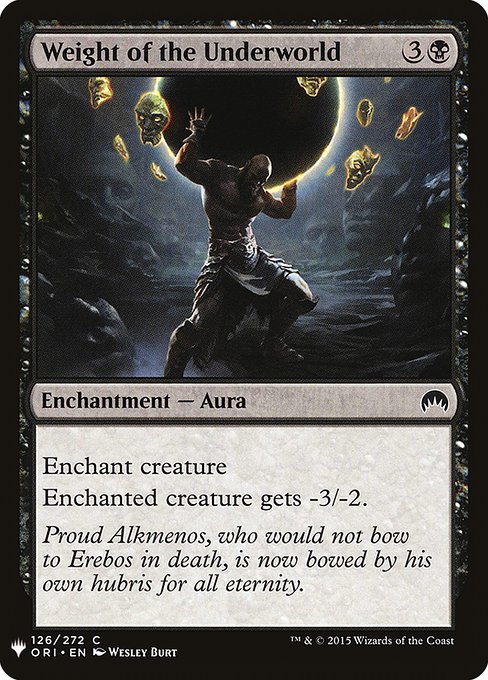 Weight of the Underworld highlighted card art