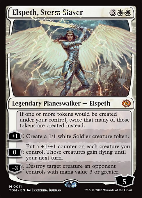 Elspeth, Storm Slayer from Tarkir: Dragonstorm Promos