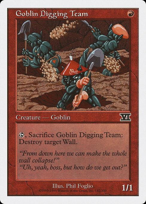 Goblin Digging Team from Classic Sixth Edition
