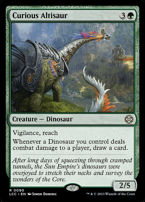 Curious Altisaur highlighted card art