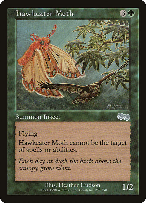 Hawkeater Moth highlighted card art