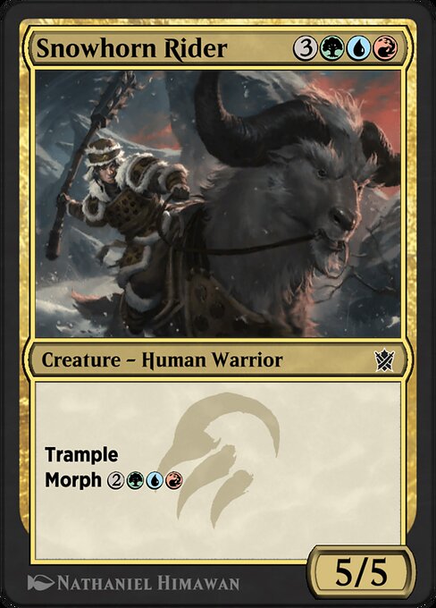 Snowhorn Rider highlighted card art