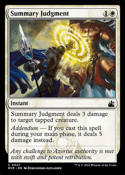 Summary Judgment highlighted card art