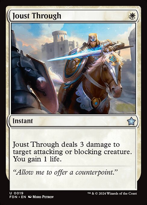 Joust Through highlighted card art