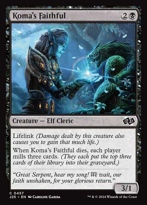 Koma's Faithful highlighted card art