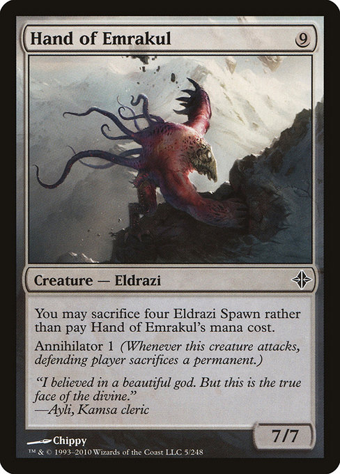 Hand of Emrakul highlighted card art