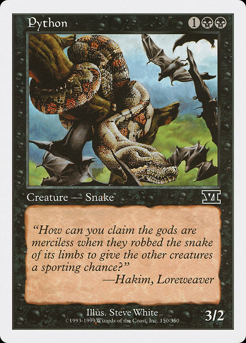 Python highlighted card art