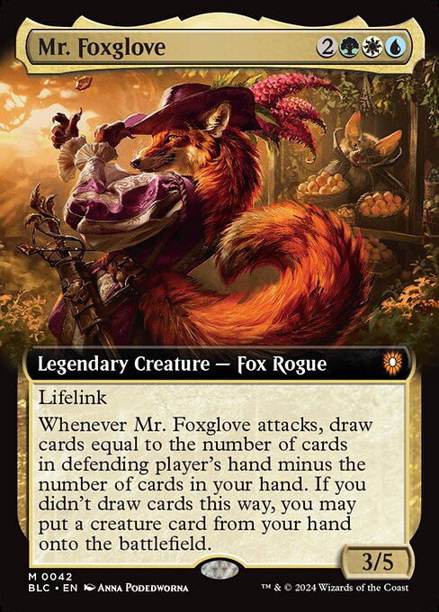 Mr. Foxglove highlighted card art