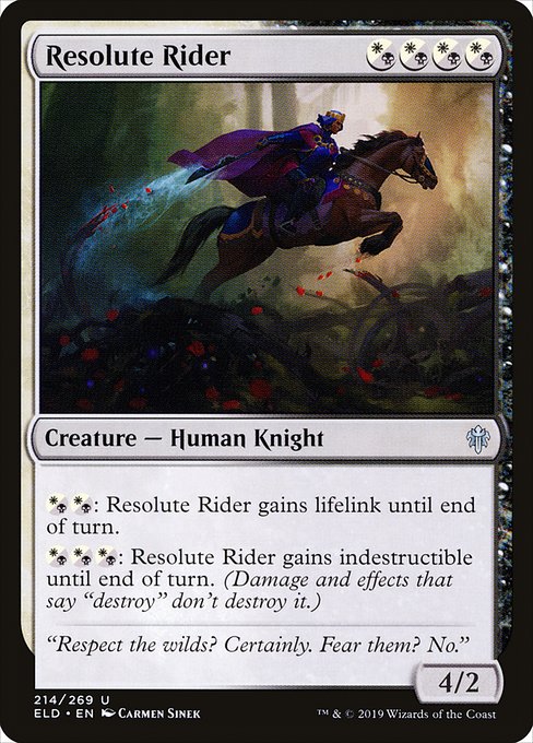 Resolute Rider highlighted card art