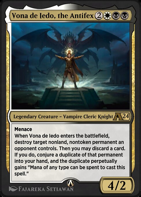Vona de Iedo, the Antifex highlighted card art