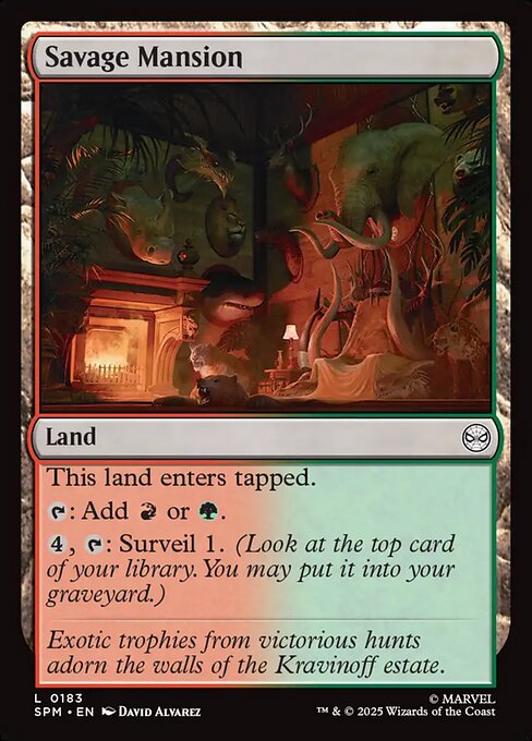 Savage Mansion highlighted card art