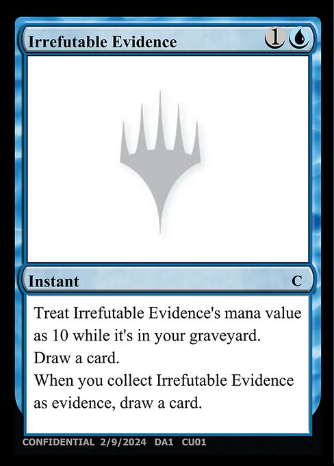 Irrefutable Evidence highlighted card art