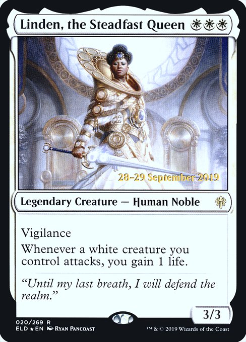 Linden, the Steadfast Queen from Throne of Eldraine Promos
