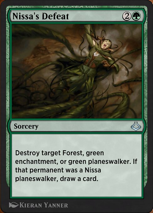 Nissa's Defeat highlighted card art