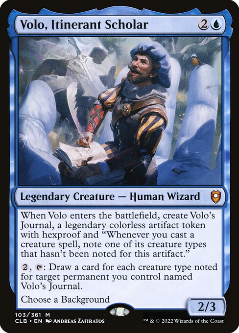 Volo, Itinerant Scholar from Commander Legends: Battle for Baldur's Gate