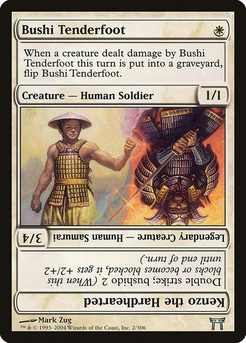 Bushi Tenderfoot // Kenzo the Hardhearted highlighted card art