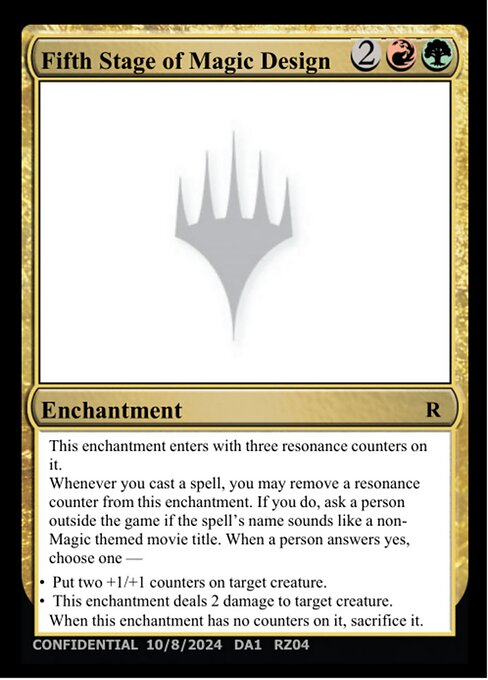 Fifth Stage of Magic Design highlighted card art