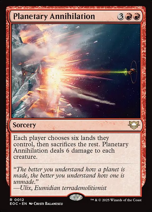 Planetary Annihilation from Edge of Eternities Commander