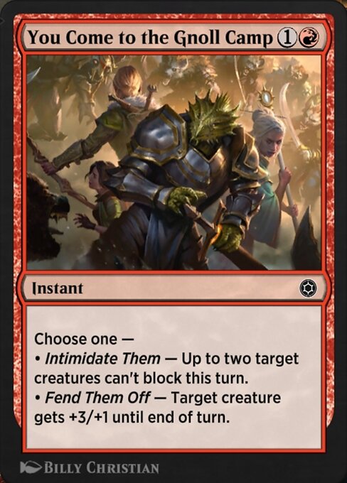You Come to the Gnoll Camp highlighted card art