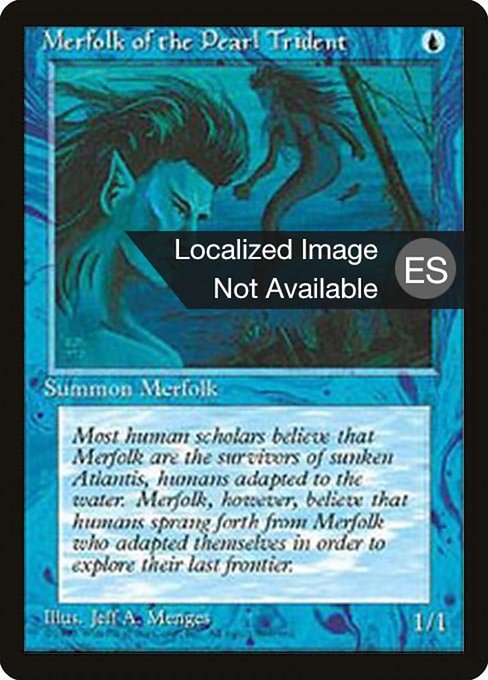 Merfolk of the Pearl Trident from Fourth Edition Foreign Black Border