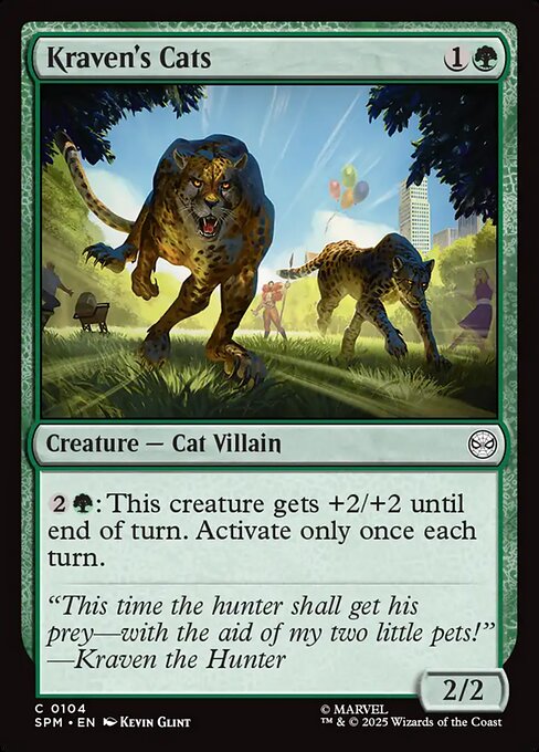Kraven's Cats highlighted card art