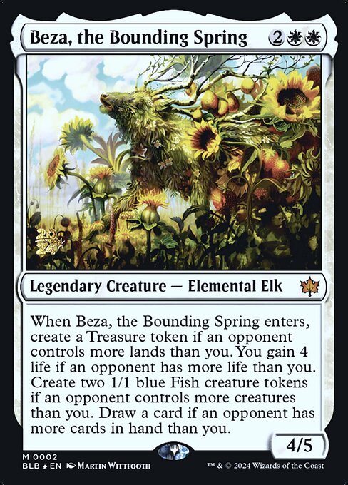 Beza, the Bounding Spring from Bloomburrow Promos