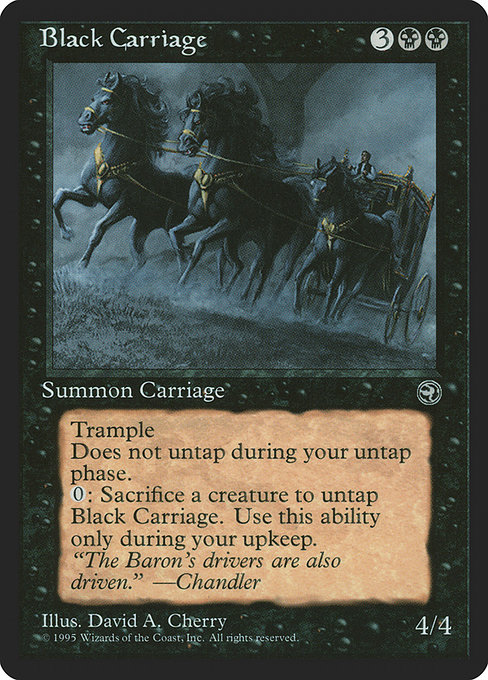 Black Carriage highlighted card art